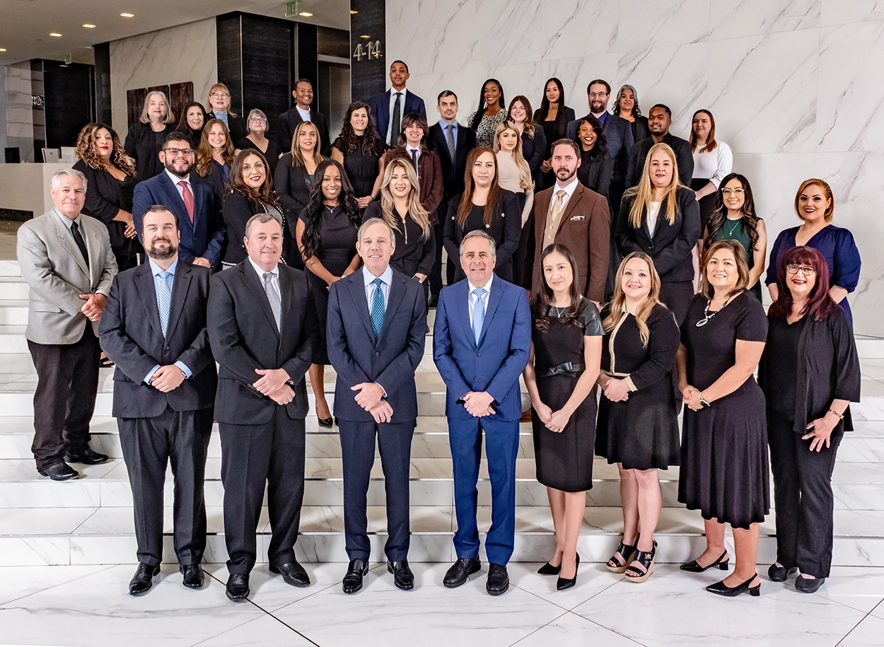 Team photo of Danziger & De Llano, LLP Mesothelioma & Asbestos Lawyers.