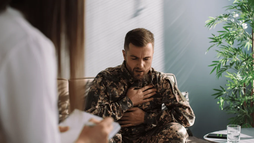 Military veteran having symptoms of mesothelioma